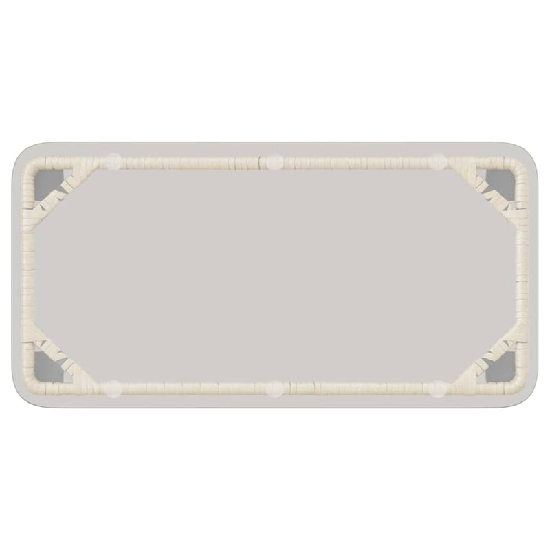 vidaXL Kerti Asztal Természetes 80 x 40 x 45.5 cm Poli rattan