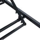 vidaXL Napozóágyak asztallal 3 pcs Fekete és antracit 197 x 54 x 86 cm