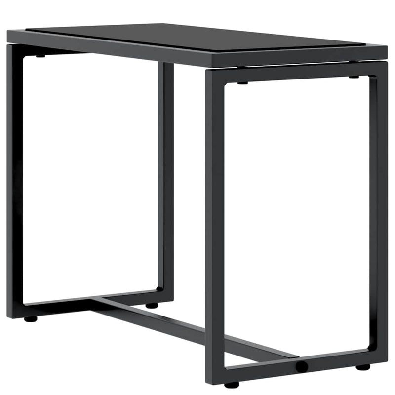 vidaXL Napozóágyak asztallal 3 pcs Fekete és antracit 197 x 54 x 86 cm