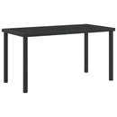 vidaXL Kerti Asztal Fekete 140 x 70 x 73 cm Fém