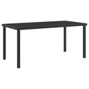 vidaXL Kerti Asztal Fekete 160 x 80 x 73 cm Fém