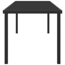 vidaXL Kerti Asztal Fekete 200 x 80 x 73 cm Tömör tíkfa
