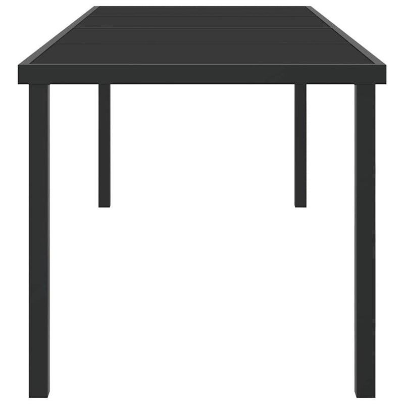 vidaXL Kerti Asztal Fekete 200 x 80 x 73 cm Tömör tíkfa