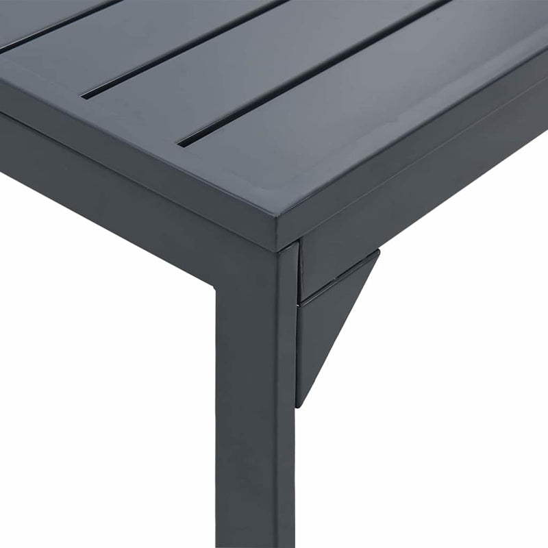 vidaXL Hosszabbító Asztal Antracit 180 x 80 x 76 cm Acél