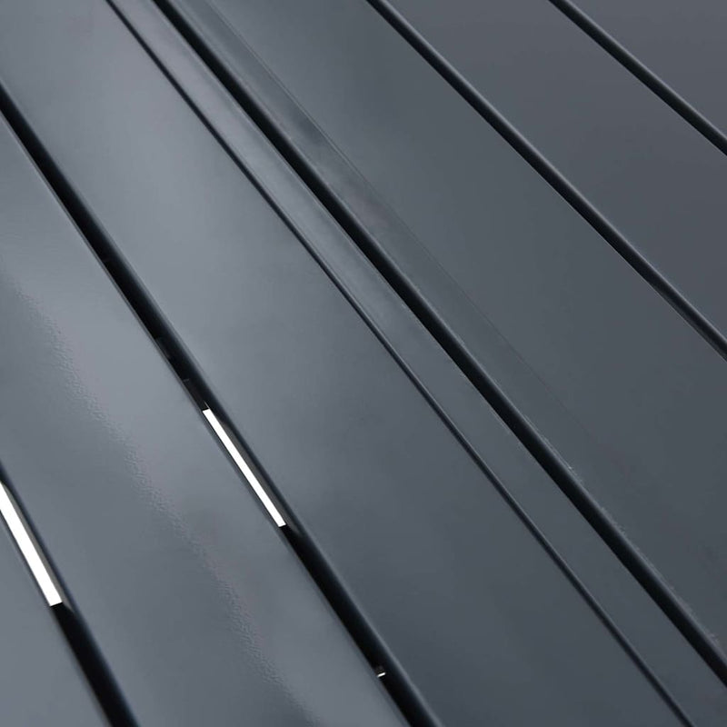 vidaXL Hosszabbító Asztal Antracit 180 x 80 x 76 cm Acél