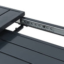 vidaXL Hosszabbító Asztal Antracit 180 x 80 x 76 cm Acél