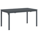 vidaXL Teraszasztal Antracit 180 x 80 x 74 cm Porszórt acél