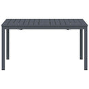 vidaXL Teraszasztal Antracit 180 x 80 x 74 cm Porszórt acél