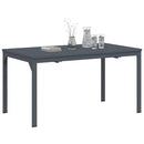vidaXL Teraszasztal Antracit 180 x 80 x 74 cm Porszórt acél