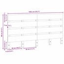 vidaXL Fejtámla fejtámlával Barna 140,5 x 3 x 80 cm Tömör fenyőfa