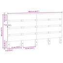 vidaXL Fejtámla Faggyú barna 160,5 x 3 x 80 cm Tömör fenyőfa