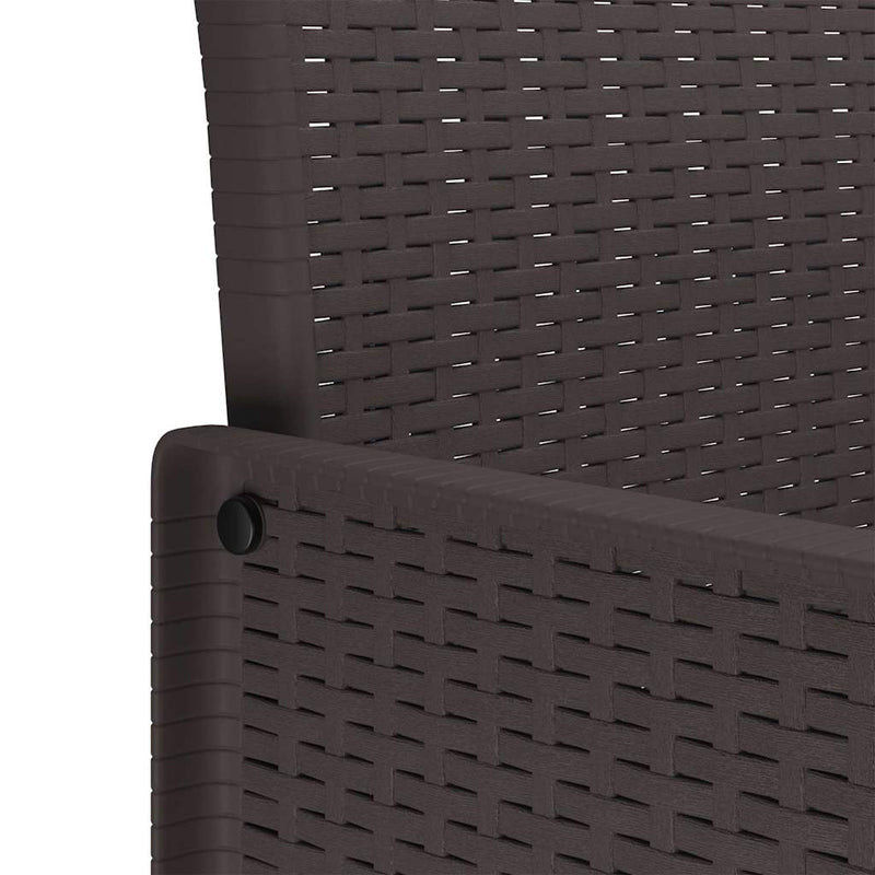 vidaXL Kerti Szék 2 pcs Barna 53 x 49 x 85 cm PP