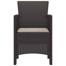 vidaXL Kerti Szék 2 pcs Barna 53 x 49 x 85 cm PP