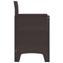 vidaXL Kerti Szék párnával 2 pcs Barna 53 x 49 x 85 cm Polipropilén