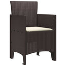 vidaXL Kerti Szék 2 pcs Barna 53 x 49 x 85 cm PP