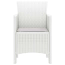 vidaXL Kerti Szék 2 pcs Fehér 53 x 49 x 85 cm PP