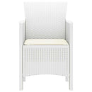 vidaXL Kerti Szék 2 pcs Fehér 53 x 49 x 85 cm PP