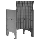 vidaXL Kerti Szék 2 pcs Világosszürke 53 x 49 x 85 cm Polipropilén