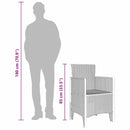 vidaXL Kerti Szék 4 pcs Antracit 53 x 49 x 85 cm PP