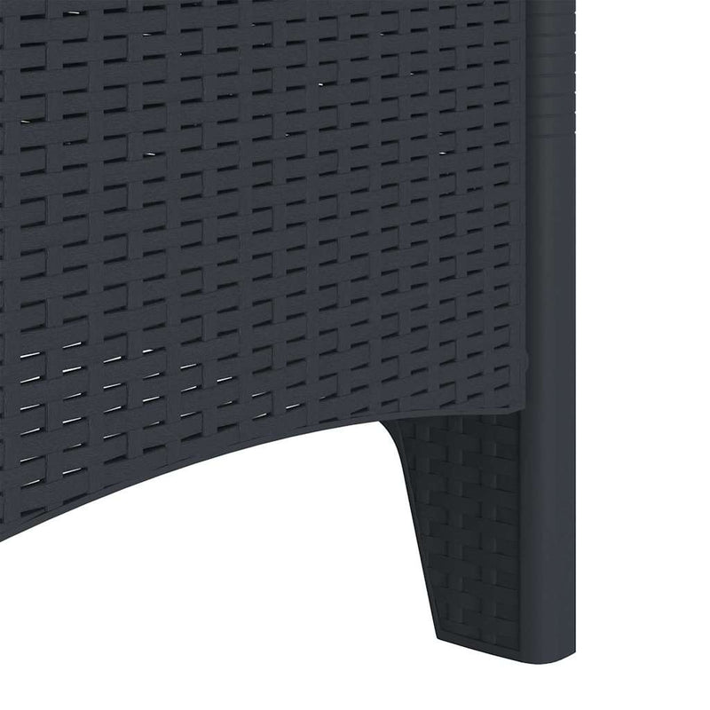 vidaXL Kerti Szék 4 pcs Antracit 53 x 49 x 85 cm PP