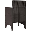 vidaXL Kerti Szék párnával 4 pcs Barna 53 x 49 x 85 cm Polipropilén
