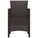 vidaXL Kerti Szék 4 pcs Barna 53 x 49 x 85 cm PP