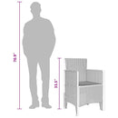 vidaXL Kerti Szék 4 pcs Barna 53 x 49 x 85 cm PP