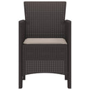 vidaXL Kerti Szék párnával 4 pcs Barna 53 x 49 x 85 cm Polipropilén