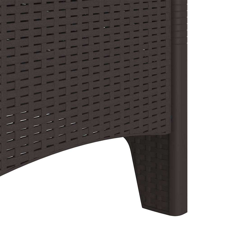 vidaXL Kerti Szék 4 pcs Barna 53 x 49 x 85 cm PP