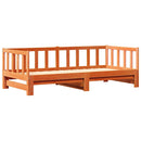 vidaXL Nappali ágy kihúzható ágyneműtartóval Faggyú barna