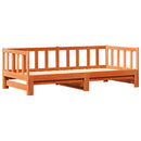 vidaXL Kihúzható nappali ágy Faggyú barna 193.5 x 184 x 66 cm