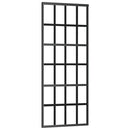 vidaXL fekete ESG üveg tolóajtó fémszerelvény-szettel 76x205 cm