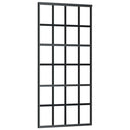 vidaXL fekete ESG üveg tolóajtó fémszerelvény-szettel 90x205 cm