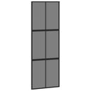vidaXL fekete edzett üveg tolóajtó fémszerelék szettel 76x205 cm