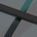 vidaXL fekete edzett üveg tolóajtó fémszerelék szettel 76x205 cm