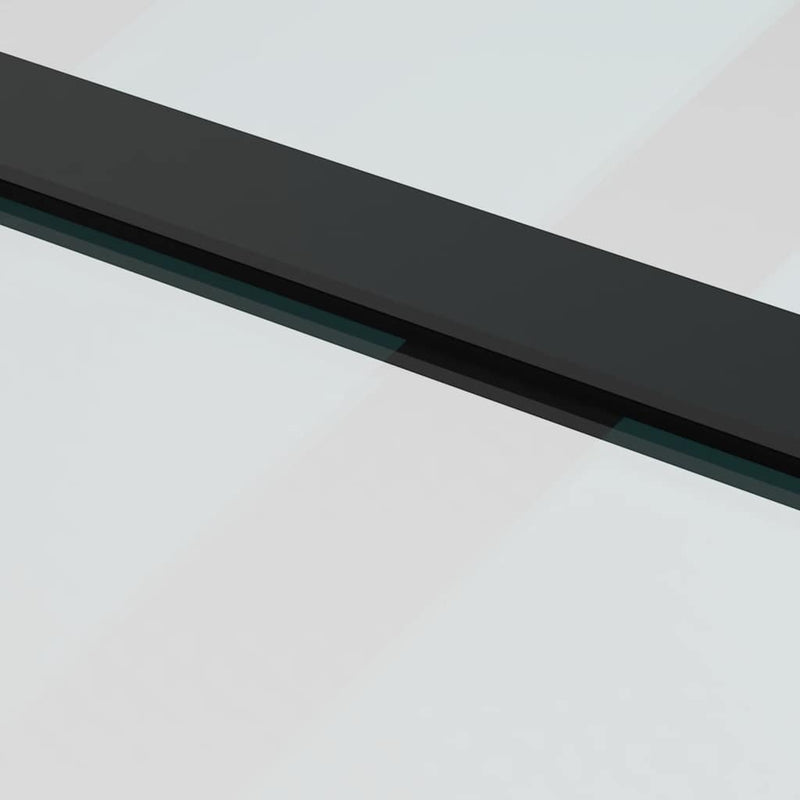 vidaXL fekete ESG üveg tolóajtó fémszerelvény-szettel 102x205 cm