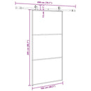 vidaXL fekete ESG üveg tolóajtó fémszerelvény-szettel 102x205 cm
