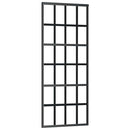 vidaXL fekete ESG üveg tolóajtó fémszerelvény-szettel 76x205 cm