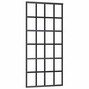 vidaXL fekete ESG üveg tolóajtó fémszerelvény-szettel 90x205 cm