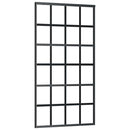 vidaXL fekete ESG üveg tolóajtó fémszerelvény-szettel 102x205 cm