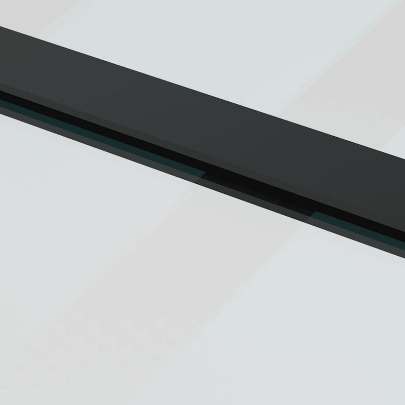 vidaXL fekete ESG üveg tolóajtó fémszerelvény-szettel 102,5x205 cm