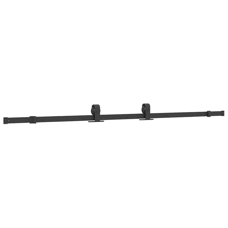 vidaXL fekete ESG üveg tolóajtó fémszerelvény-szettel 102,5x205 cm