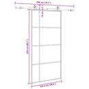 vidaXL fekete ESG üveg tolóajtó fémszerelvény-szettel 102,5x205 cm