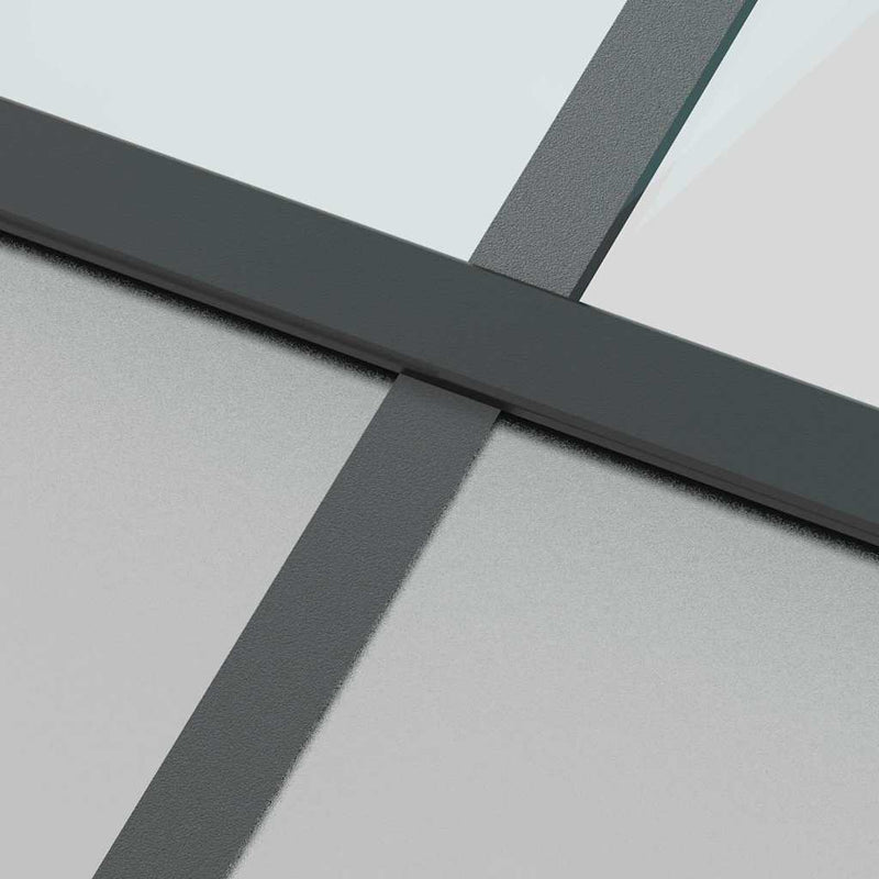 vidaXL fekete edzett üveg tolóajtó fémszerelék szettel 90x205 cm