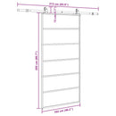 vidaXL fekete ESG üveg tolóajtó fémszerelvény-szettel 102x205 cm