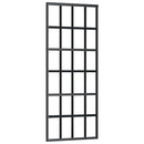 vidaXL fekete ESG üveg tolóajtó fémszerelvény-szettel 76x205 cm