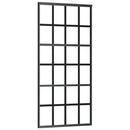 vidaXL fekete ESG üveg tolóajtó fémszerelvény-szettel 90x205 cm