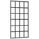 vidaXL fekete ESG üveg tolóajtó fémszerelvény-szettel 102x205 cm