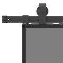 vidaXL fekete edzett üveg tolóajtó fémszerelék szettel 102,5x205 cm