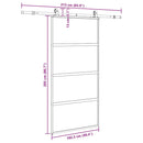 vidaXL fekete edzett üveg tolóajtó fémszerelék szettel 102,5x205 cm